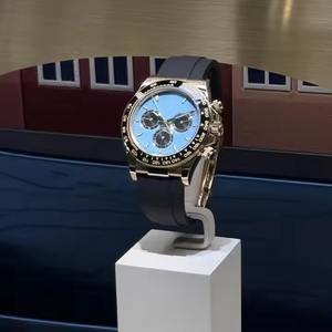 Montre mécanique automatique pour homme avec cadran turquoise 2025, chronographe et affichage de la date, étanche, style sport, luxe, numérique, analogique - Product Image 2