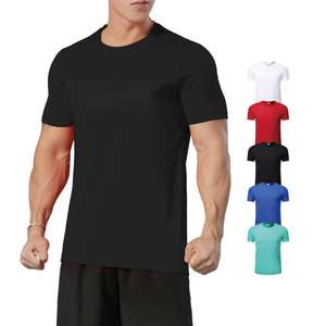 Camiseta de gimnasio de alta calidad al por mayor personalizada 95% algodón 5% Spandex gimnasio camiseta en blanco ropa de Fitness ropa de verano camiseta para hombres - Product Image 1