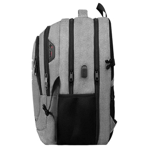 กระเป๋าเป้เดินทางโพลีเอสเตอร์ขนาดใหญ่ใช้ได้ทั้งชายและหญิงสีเทาพร้อมซิปแฟชั่นปรับแต่งได้หลากหลายสำหรับการพิมพ์โลโก้ของคุณ - Product Image 5