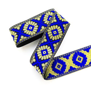 Ruban Jacquard de Style ethnique étroit multicolore Polyester décor Jacquard sangle ruban sergé dégradé vêtement décor accessoires - Product Image 5