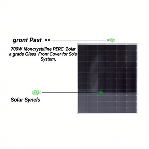 Panneau solaire monocristallin PERC 700W, couverture avant en verre de qualité A pour système solaire - Product Image 2