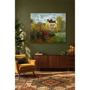 Impression sur toile de Fida Monet : Dahlias dans le jardin d'Argenteuil - Product Image 3