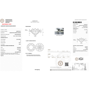 Diamant rond cultivé en laboratoire de 3,04 carats, qualité VVS2/G, polissage EX, certifié par IGI LG659414613 - Product Image 2