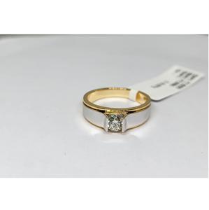 Anillo de Compromiso Moderno de Lujo Chapado en Oro Amarillo de 14K con Diamante de 0.571 CT Dwt Certificado por IGI, Joyería de Diamantes para Aniversario de Mujer - Product Image 1