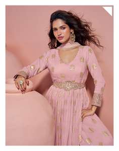 Festival Wear Viscose Jacquard Soie Avec Broderie Travail Salwr Costume Femme Mode Fabricant Et Fournisseur Au Taux Le Plus Bas - Product Image 4