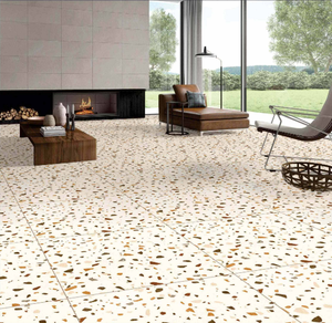 Carreaux d'intérieur modernes Terazo 600x600mm, porcelaine mate émaillée vitrifiée, pour sol et mur, imperméables, pour villa - Product Image 1