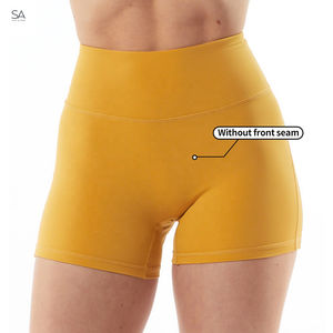 Lightweight High Waist Training Shorts for Women Custom Logo Breathable <b>Tummy</b> <b>Control</b> Yoga Jogging Shorts Made in Pakistan OEM - Product Image 6