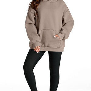 Sudadera con Capucha Oversize de Invierno para Mujer, 100% Algodón, Estilo Urbano, Colores/Logotipo Personalizables, Secado Rápido y Transpirable, con Cordón Ajustable - Product Image 5
