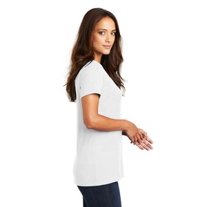 Camisetas personalizadas de alta calidad con cuello en V para mujer, ropa de manga corta con cuello en V, color púrpura - Product Image 6