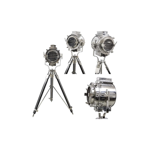Foco Retro Lámpara de pie 75 "Trípode Montado Reflector cromado Diseñador moderno Oficina Hogar Luz grande - Product Image 1