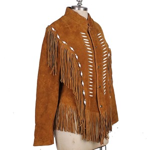 100% Original élégant Cowboy veste en cuir hommes haute rue Style occidental col montant fermeture éclair hiver OEM Service disponible - Product Image 5