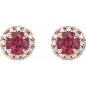 Pendientes de Diamantes Estilo Halo Franceses - Product Image 2