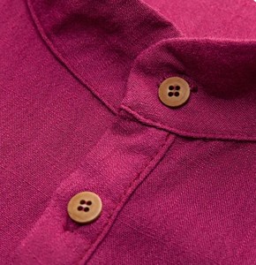 T-shirt à manches longues en lin pour homme, style décontracté vintage, respirant, tricoté, séchage rapide, anti-UV, motif uni, vêtement, chemise, fabrication ODM - Product Image 3