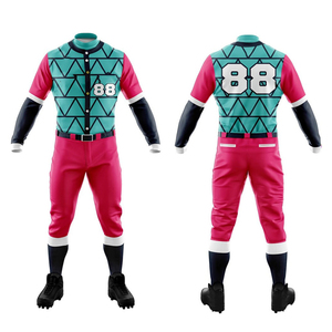 Meilleures ventes Uniforme de maillot de baseball pour jeunes en polyester personnalisé fait avec manches courtes et style imprimé Nouveau design - Product Image 4