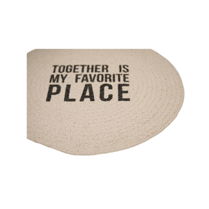 Napperons imprimés de forme ronde en coton naturel Offre Spéciale Tapis de table tressés élégants pour tables à manger - Product Image 4