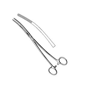 Pinzas Uterinas Bozeman de 25 cm, Curvas, de Acero Inoxidable, Juego de Instrumentos Manuales para Cirugía General - Product Image 5