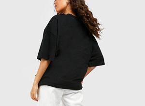 T-shirt surdimensionné pour femmes 100% coton de haute qualité logo sérigraphié personnalisé poids lourd 300GSM t-shirt respirant pour femmes - Product Image 3