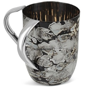 Look élégant Unique Designer élégant émail fini bière café et thé verres fantaisie tasse avec argent brillant poli poignée - Product Image 3