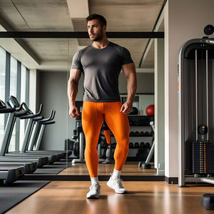 Leggings de compression pour homme, vêtements de gym, taille élastique, pantalon de fitness, exercice de yoga, legging de compression pour homme - Product Image 3