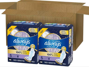 Toallas Nocturnas Ultrafinas de Pulpa de Celulosa de Buena Calidad, con Alas, Transpirables, Desechables, Talla 5, Súper Absorbentes, con Protección Contra Fugas, Sin Perfume, Paquete de 92 - Product Image 3