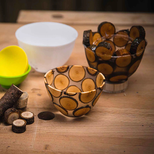 ชามเรซินที่ปลอดภัยสำหรับอาหารทำด้วยมือมีลวดลายเรซินและรูปแบบการหมุนวนน้ำใช้ใส่ครีมโดยงานฝีมือเสี้ยว - Product Image 1