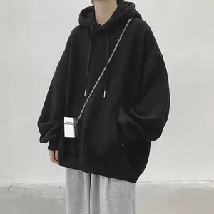 Sweat à capuche en molleton 100% coton vintage délavé à l'acide, coupe classique pour homme, streetwear printemps - Product Image 6