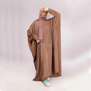Robe Abaya Modeste pour Femmes de la Marque Saleh Enterprises, Ornée de Perles, Antistatique, Respirante, Mélange Coton-Polyester, Style Islamique Dubaï - Product Image 4