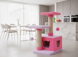 High-quality Premium Amistar Nastenka 3-<b>Level</b> 75cm Eco-Friendly Cat Tree for Cats and Kittens of All Ages and Sizes - Product Image 4