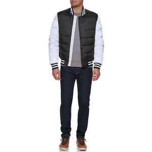 Chaqueta universitaria Chaquetas acolchadas cómodas y elegantes Chaqueta acolchada con cuello levantado de aspecto moderno para hombres - Product Image 4