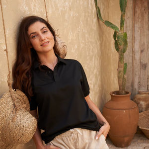 Ultifresh Coton + Polyester Respirant Décontracté Brodé Impression Numérique Panneau Contrastant Uni Manches Courtes Unisexe 220g ODM - Product Image 2