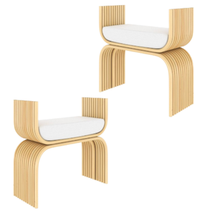 Kyoto Stools Rattan Natural Eco-Friendly Home Living Room <b>Furniture</b> Super Comfortable With Cushion Wholesale Price - Product Image 3