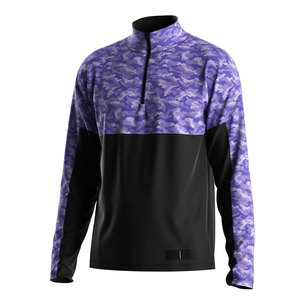 Veste à fermeture éclair sur le côté avec col montant pour homme - Impression de logo personnalisée, séchage rapide et respirant, vêtements de rue pour l'extérieur - Product Image 1