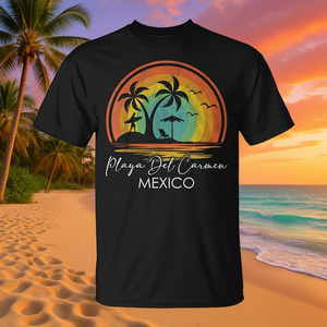 Camiseta Tropical de Playa Del Carmen, México, para Vacaciones de Verano, con Fines Promocionales - Product Image 3