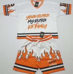 Conjunto corto de verano, camiseta de malla de baloncesto, Conjunto de camiseta y pantalones cortos, uniforme de equipo de fútbol americano - Product Image 5