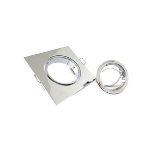 Portatesta a LED regolabile quadrato GU10 MR16 con anello cromato/portalampada - Product Image 4