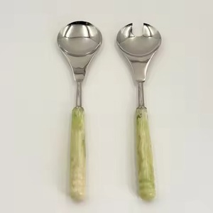 Cucharas para Servir Ensaladas Hechas a Mano con Diseño Moderno, Mango de Acero Inoxidable, Calidad Premium, Aptas para Lavavajillas - Product Image 1