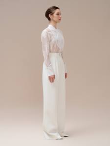 Bon prix Pantalons décontractés pour femmes Pantalons à jambes larges de style formel Tissu écologique Marque personnalisée Fabricant blanc - Product Image 5