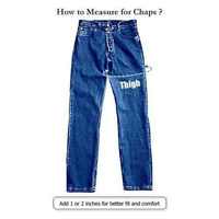 La mejor venta de motocicleta Vance Leather Levi Style Pocket Premium Leather Chaps Unisex Chaps con 2 bolsillos estilo Jean