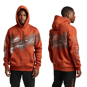 Sudadera con Capucha Oversize de Algodón Grueso Estampada, Premium, Informal, Fabricante de Ropa Personalizada - Product Image 4
