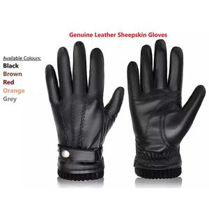 Vente en gros de gants en cuir de mouton véritable pour hommes mode hivernale gants de conduite automobile en peau de daim écran tactile fabriqués au Pakistan - Product Image 3