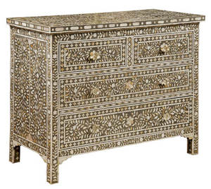 Armoire de salon en bois massif de style traditionnel antique avec incrustations en os, mobilier de maison de qualité supérieure pour chambre à coucher, villa, exporté - Product Image 3