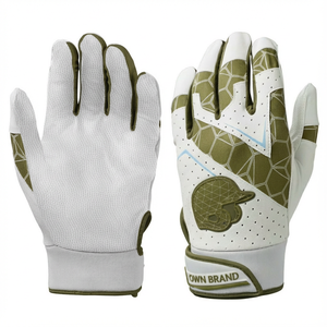 Custom Design Color Sheepskin Leather Batting Gloves Non Slip Grip Anti Shock Flexible Soft Youth Adult <b>Softball</b> Batting Gloves - Product Image 2