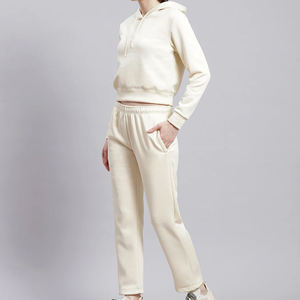 Survêtement à séchage rapide pour femmes 100% coton Couleur solide Survêtement respirant pour femmes avec logo personnalisé Personnalisé - Product Image 3