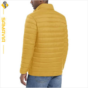 Chaqueta acolchada ligera y cálida para hombre, ropa de abrigo acolchada con cremallera transpirable para exteriores, lista para enviar - Product Image 3