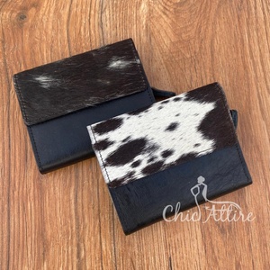 Wholesale Customized Fashionable Cowhide Tri-fold <b>Wallet</b> Western Genuine Leather Multi-functional Travel Mini <b>Wallet</b> Coin Purses - Product Image 1