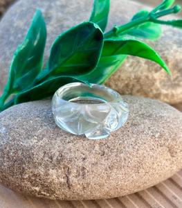 Natural <b>Crystal</b> Quartz Gemstone <b>Ring</b> Beautiful Hand Carved Statement <b>Ring</b> <b>Crystal</b> Quartz Unique Jewelry For Gift - Product Image 4