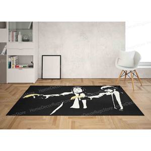 Tapis imprimé graffiti Banksy abstrait : Art moderne pour votre espace, Tapis fin non tissé - Product Image 4