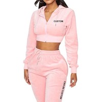 Nuevo Conjunto Deportivo de Invierno para Mujer, Talla Grande, con Logotipo Personalizado, 2 Piezas, Top Corto y Sudadera con Capucha, Elástico en 4 Direcciones, Ecológico