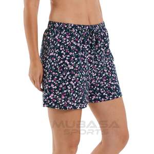 Pantalones cortos deportivos de secado rápido transpirables al por mayor para mujer, nuevo diseño relajado informal suelto con logotipo de patrón caliente en la cintura - Product Image 2