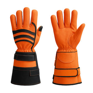 Guantes de seguridad de cuero de vaca de alta calidad con logotipo personalizado Guantes industriales de cuero de vaca de diseño personalizado mejor oferta - Product Image 1